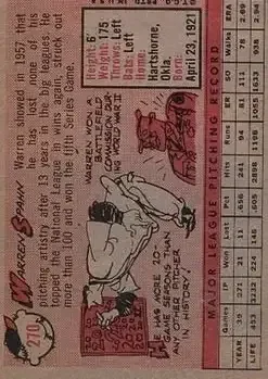 Back of Warren Spahn