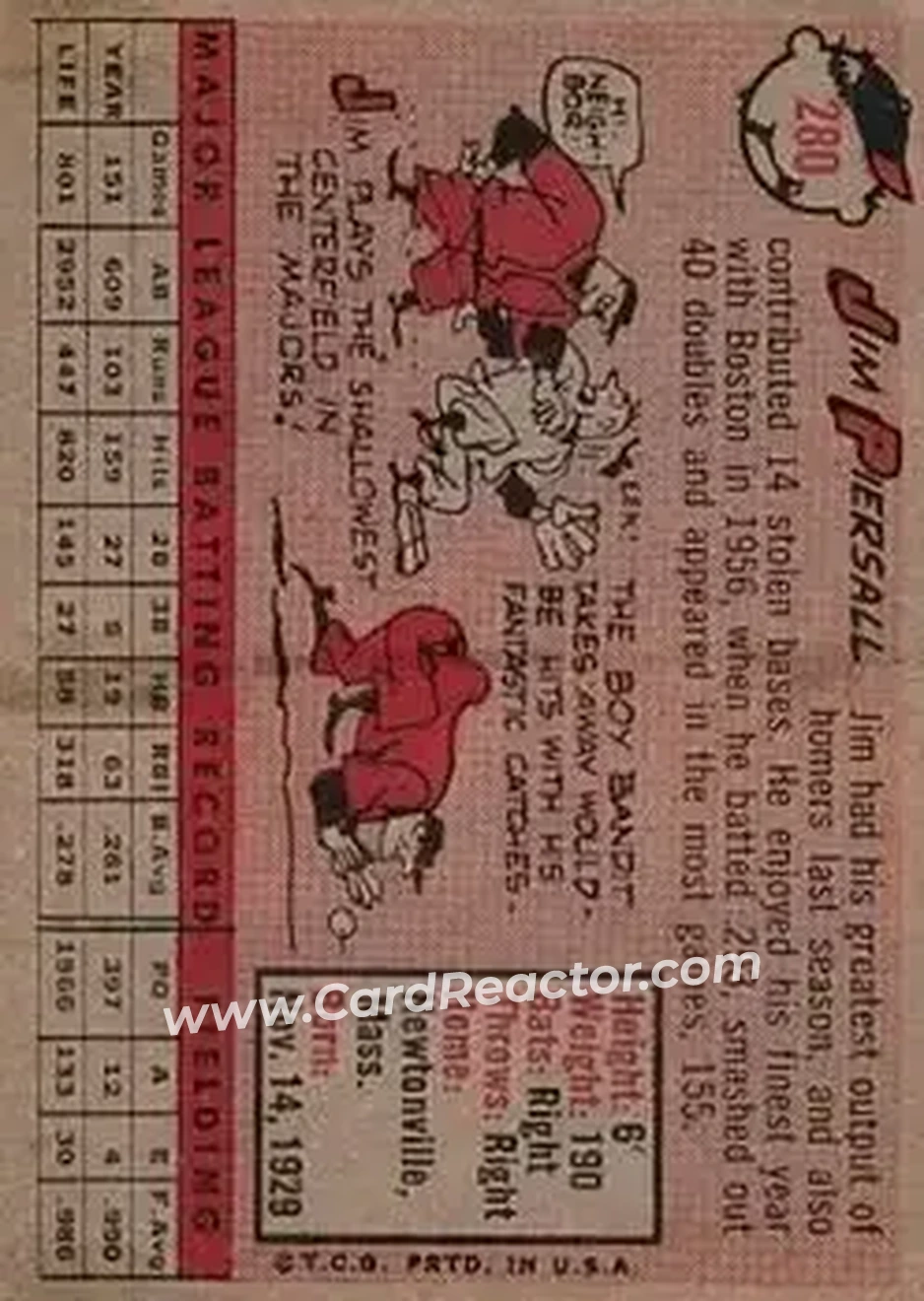Back of Jim Piersall