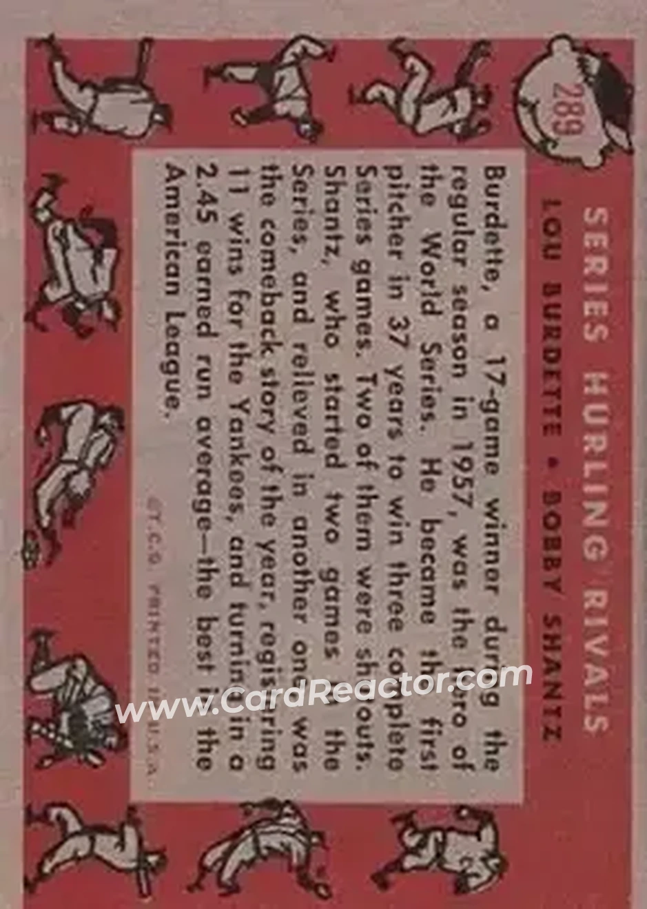 Back of Card #289