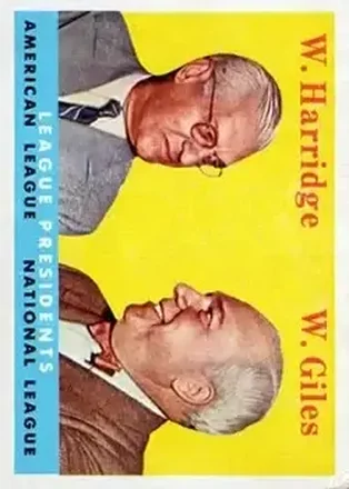 1958 Topps #300 Warren Giles & Will Harridge