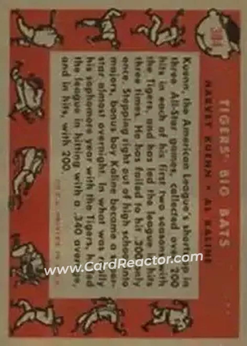 Back of Al Kaline & Harvey Kuenn