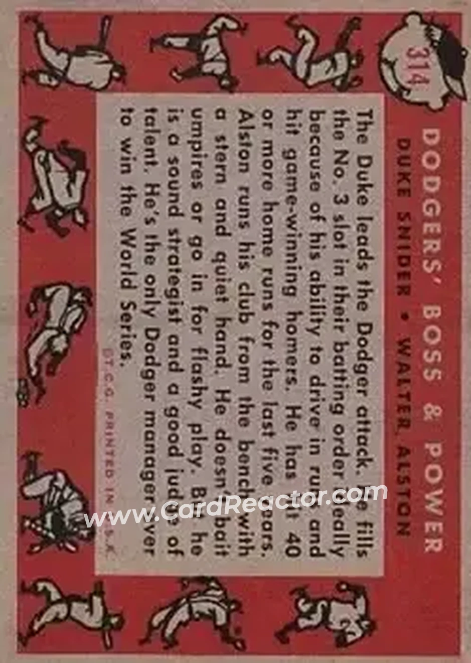 Back of Card #314