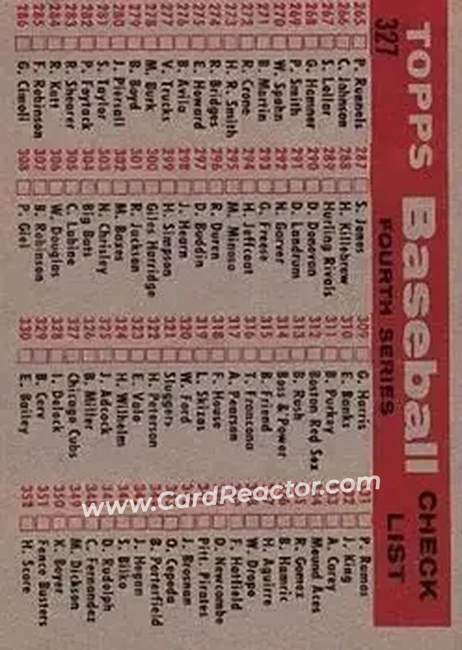 Back of Card #327