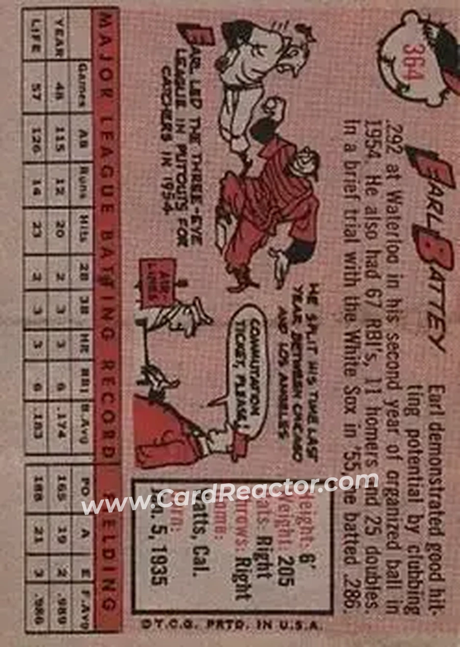 Back of Earl Battey