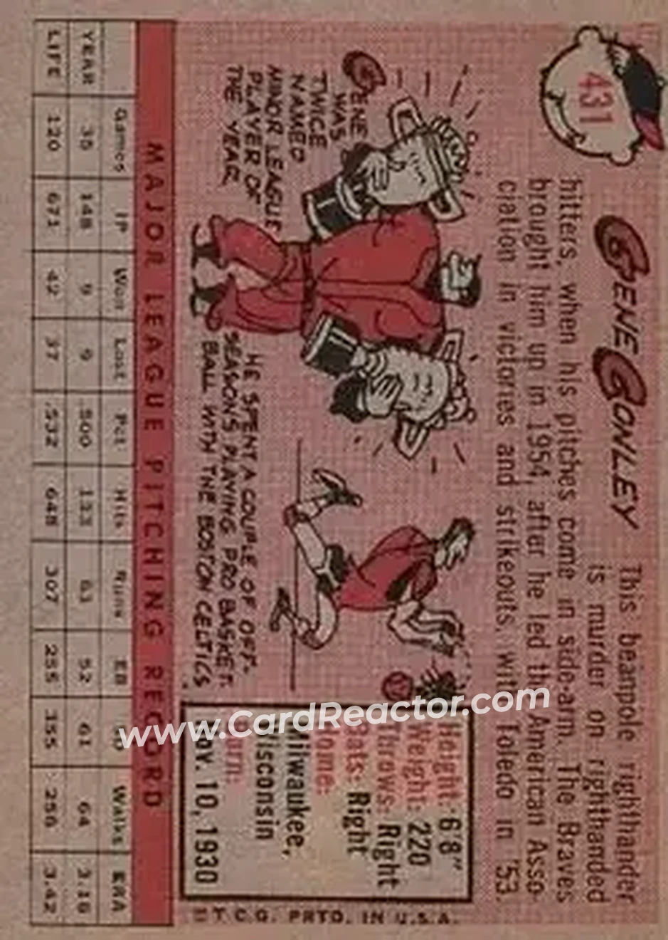 Back of Gene Conley