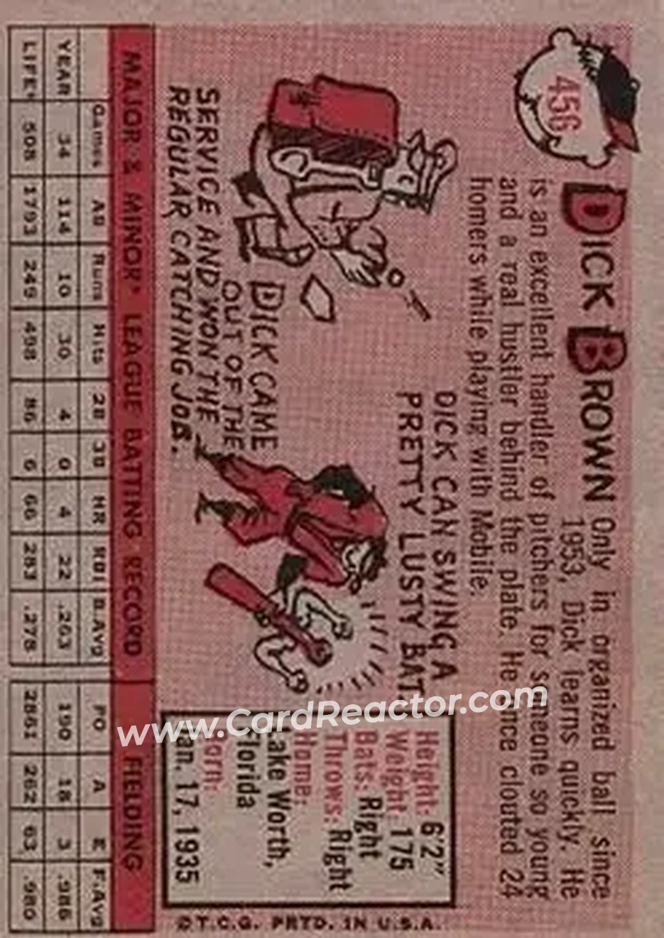 Back of Dick Brown