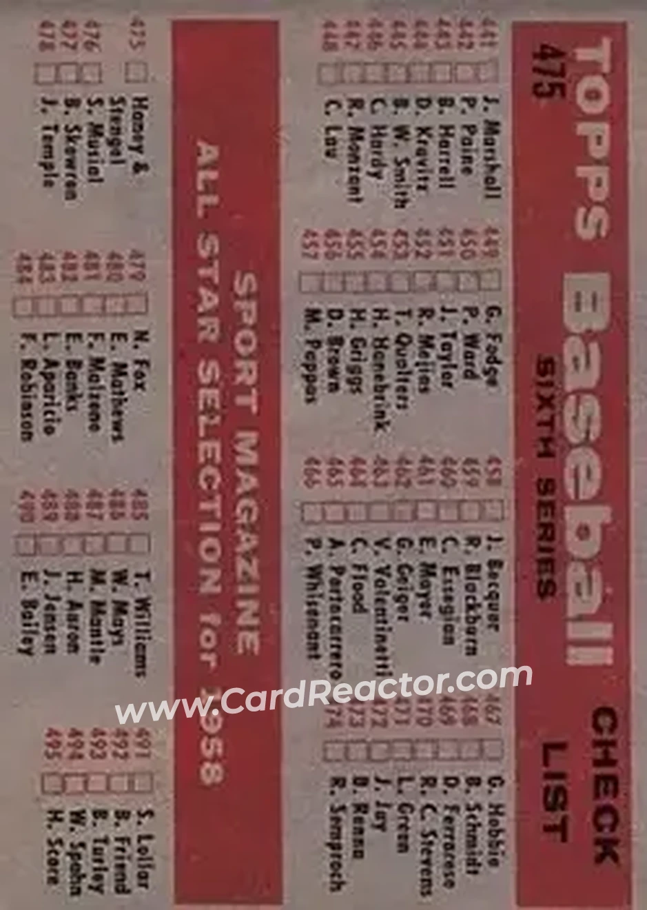 Back of Card #475