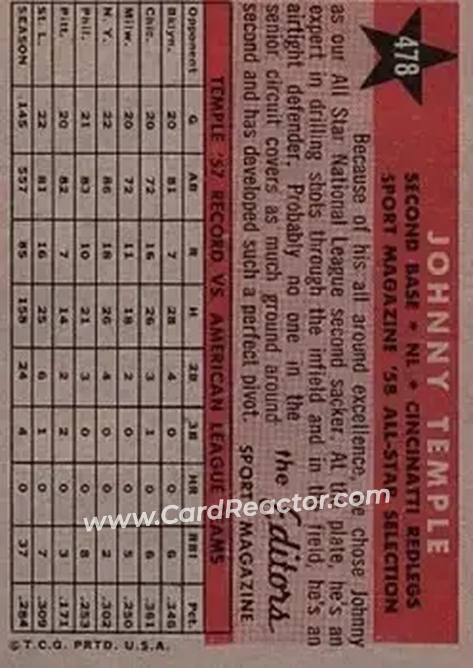 Back of Johnny Temple