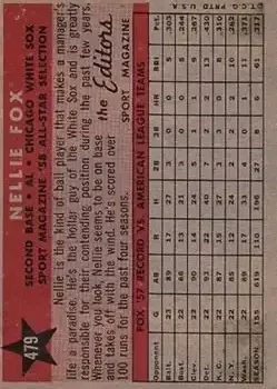 Back of Nelson Fox