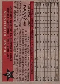 Back of Frank Robinson