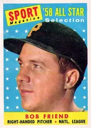 1958 Topps #492 Bob Friend
