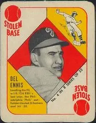 1951 Topps Blue Backs #4 Del Ennis