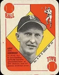 1951 Topps Blue Backs #6 Al Schoendienst