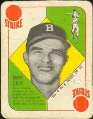 1951 Topps Blue Backs #9 Johnny Sain