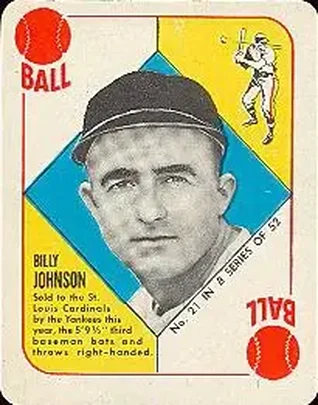 1951 Topps Blue Backs #21 Billy Johnson