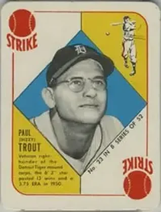 1951 Topps Blue Backs #23 Paul "Dizzy" Trout