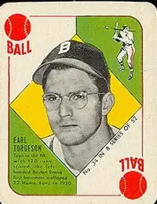 1951 Topps Blue Backs #34 Earl Torgeson