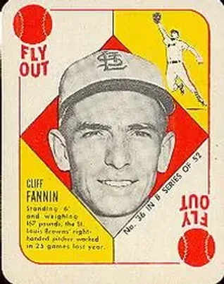 1951 Topps Blue Backs #36 Cliff Fannin