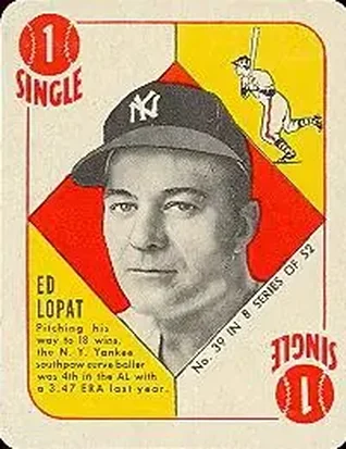1951 Topps Blue Backs #39 Ed Lopat