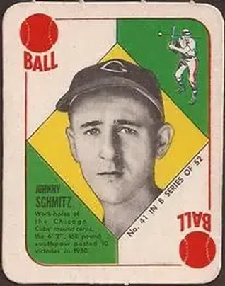1951 Topps Blue Backs #41 Johnny Schmitz