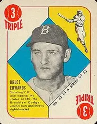 1951 Topps Blue Backs #42 Bruce Edwards