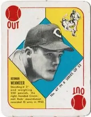 1951 Topps Blue Backs #47 Herman Wehmeier