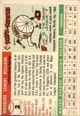 Back of Ted Williams