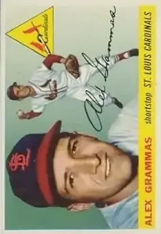 1955 Topps #21 - Alex Grammas - St. Louis Cardinals