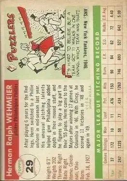 Back of Herman Wehmeier