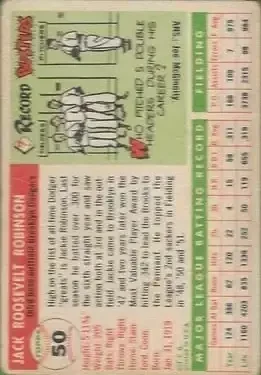Back of Jackie Robinson
