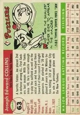 Back of Joe Collins