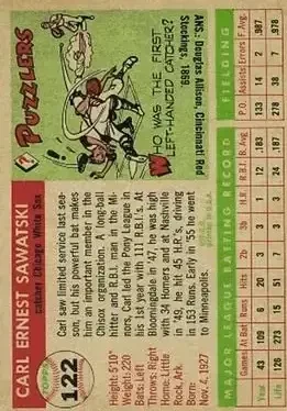 Back of Carl Sawatski