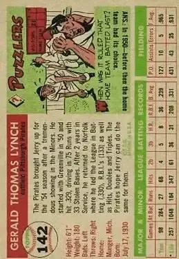 Back of Jerry Lynch