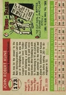 Back of Bob Kline