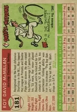Back of Roy McMillan