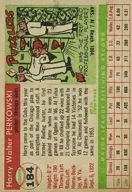 Back of Harry Perkowski