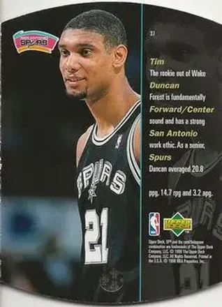 Achterkant van Tim Duncan