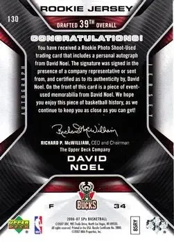 Back of David Noel