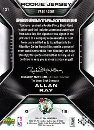 Verso de Allan Ray
