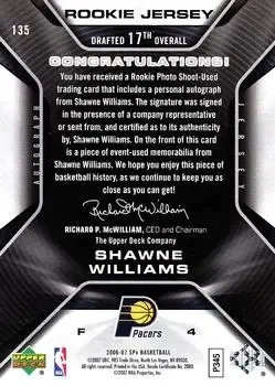 Back of Shawne Williams