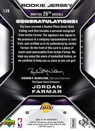 Achterkant van Jordan Farmar