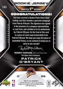 Back of Patrick O'Bryant