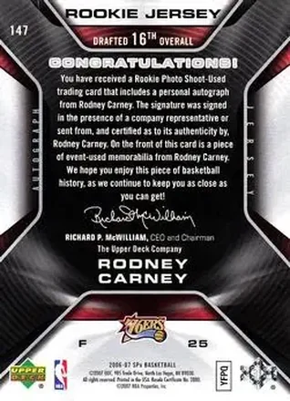 Rodney Carney Rückseite