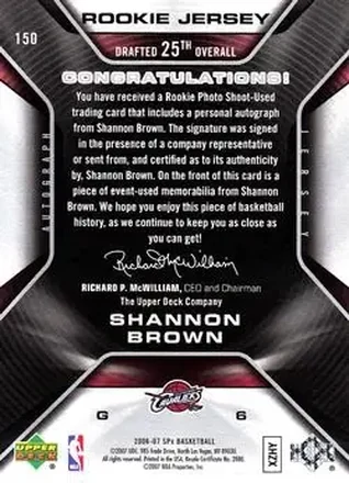 Achterkant van Shannon Brown