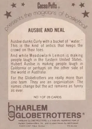 Geese Ausbie - Curly Neal - Harlem Globetrotters back