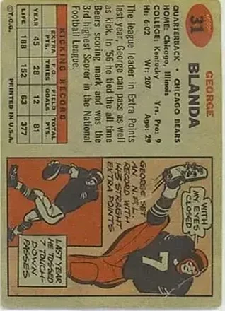 Verso de George Blanda