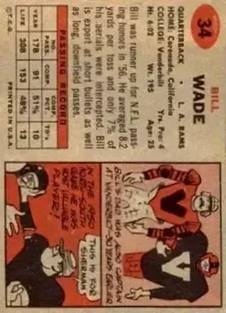 Tył: Bill Wade
