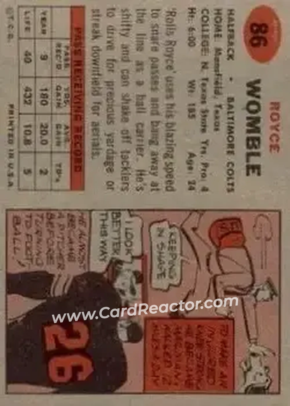 Back of Royce Womble