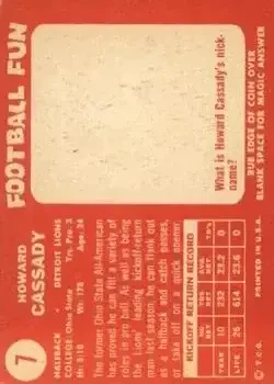 Back of Howard Cassady