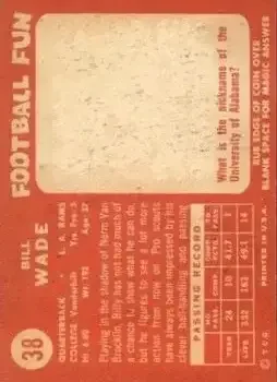 Back of Bill Wade